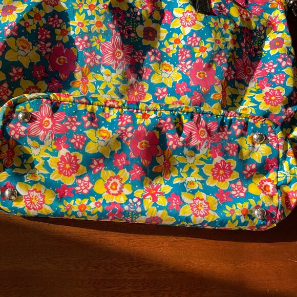 Prada Floral Print Nylon Tote Bag with Removable Shoulder Strap - Picture 5 of 12